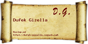 Dufek Gizella névjegykártya